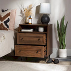 Comodino moderno a 2 cassetti con porte USB