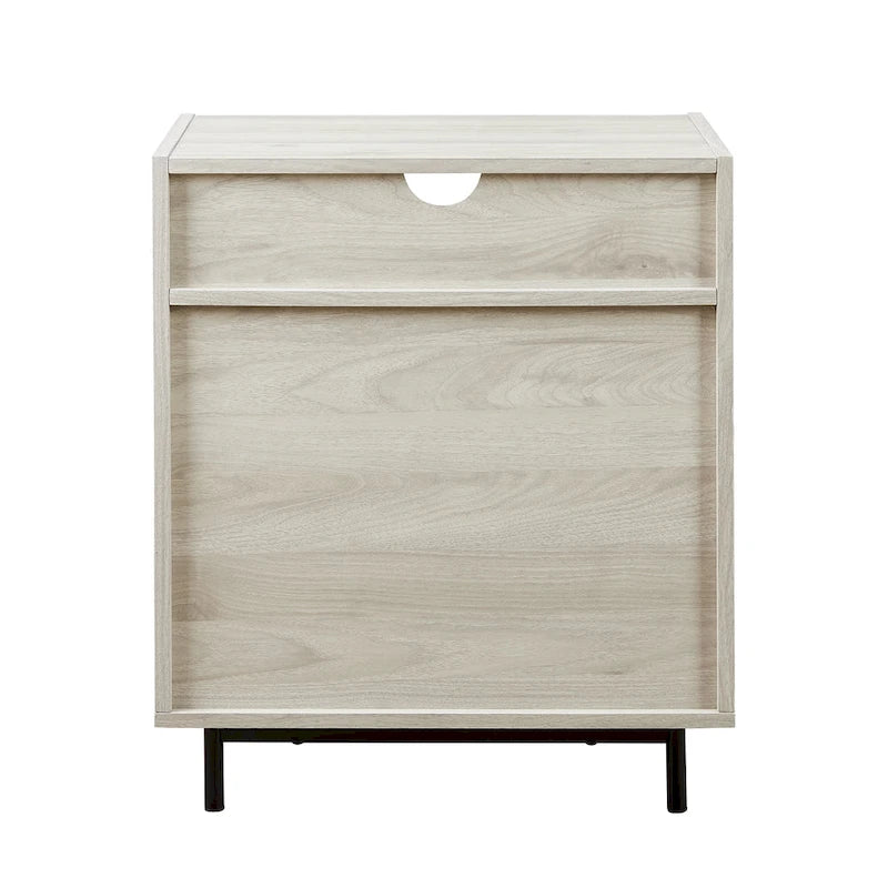 Comodino moderno a 2 cassetti con porte USB