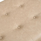 Tavolino poggiapiedi rettangolare imbottito tufted da 48,4" con struttura in legno di caucciù