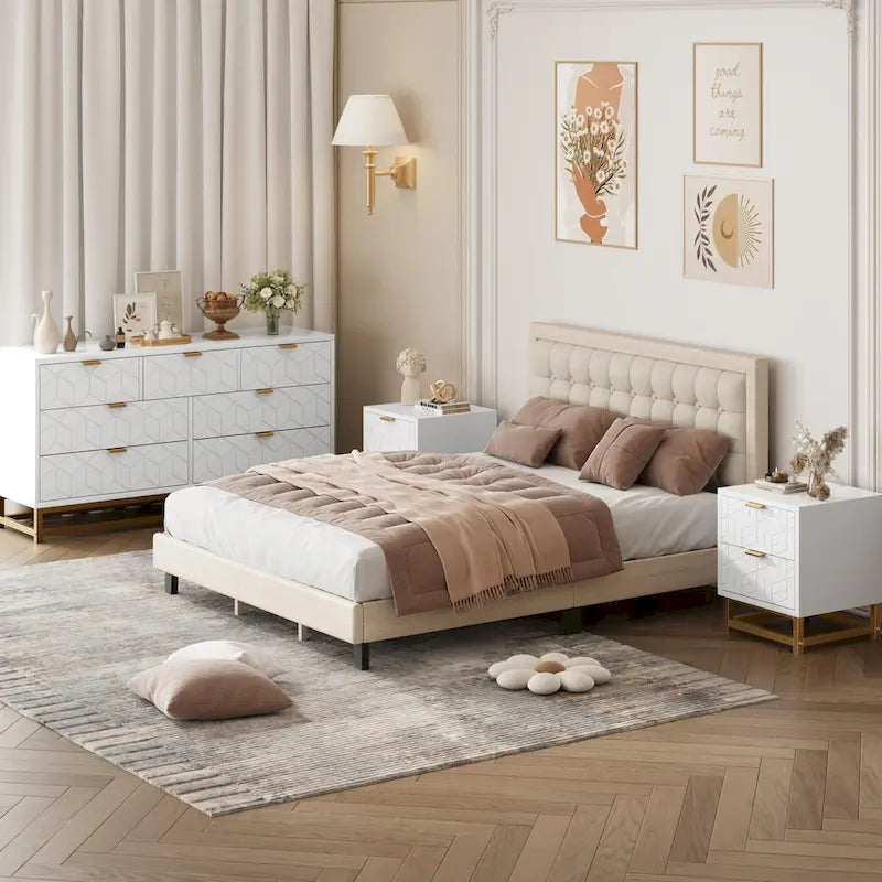 Cassettiera a 7 cassetti per camera da letto, cassettiera grande da 53,5 con gambe in metallo