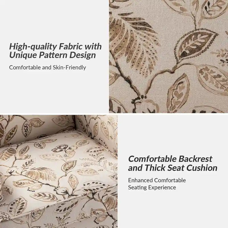 Poltrona da fattoria con braccioli arrotolati e borchie (set da 2)