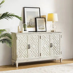 Credenza Laterale Tradizionale Effetto Invecchiato con Ripiani Regolabili