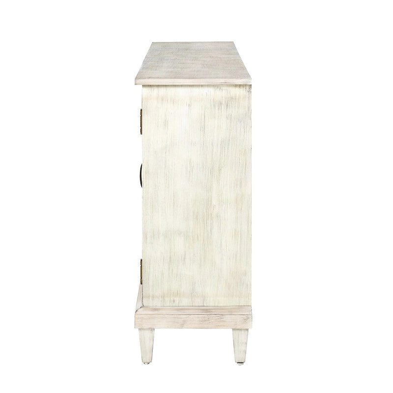 Credenza Laterale Tradizionale Effetto Invecchiato con Ripiani Regolabili