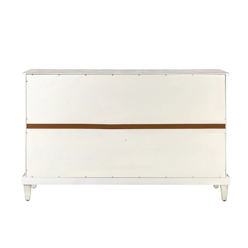 Credenza Laterale Tradizionale Effetto Invecchiato con Ripiani Regolabili