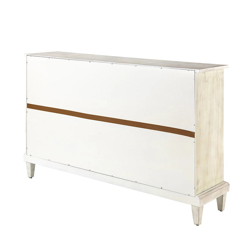 Credenza Laterale Tradizionale Effetto Invecchiato con Ripiani Regolabili