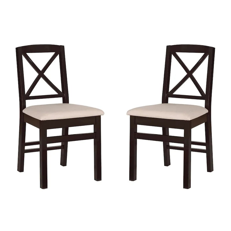 Sedia da pranzo con schienale a X (set da 2)