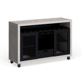 Cassettiera buffet contemporanea a 4 ripiani su ruote