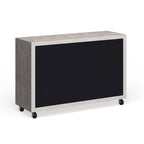 Cassettiera buffet contemporanea a 4 ripiani su ruote