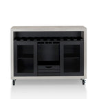 Cassettiera buffet contemporanea a 4 ripiani su ruote