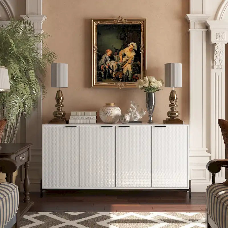 Credenza a 4 ante laccata lucida