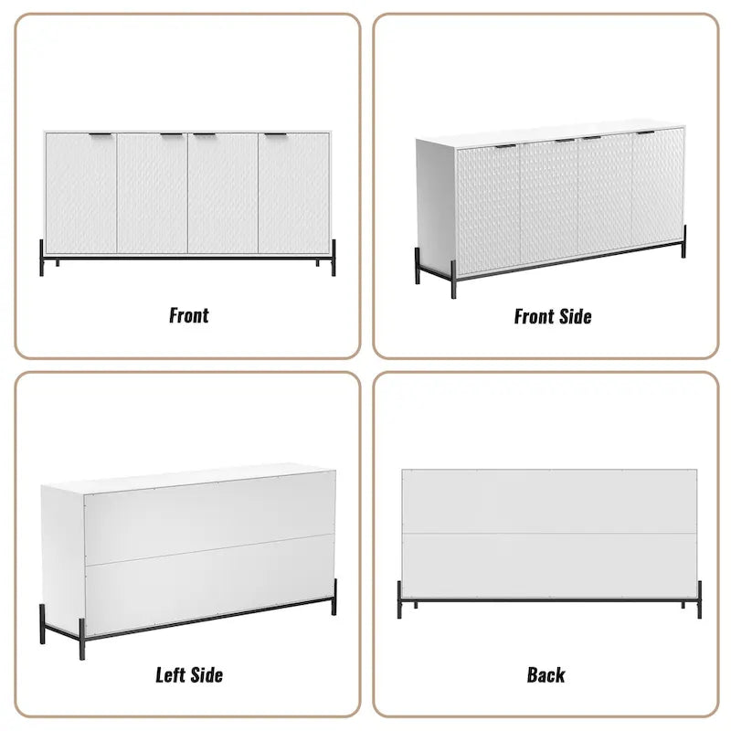 Credenza a 4 ante laccata lucida