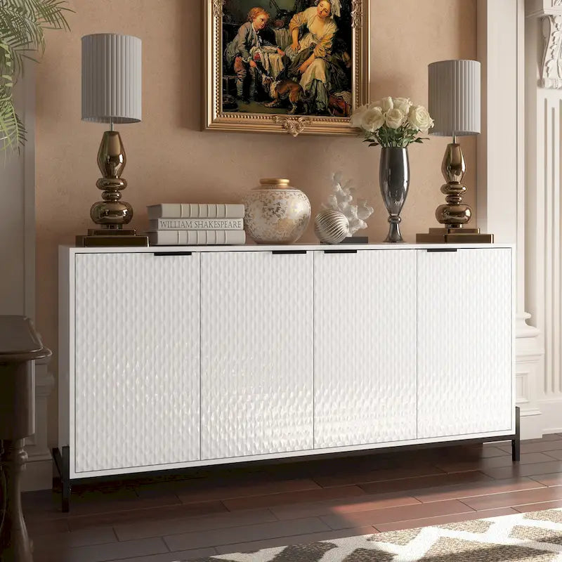 Credenza a 4 ante laccata lucida