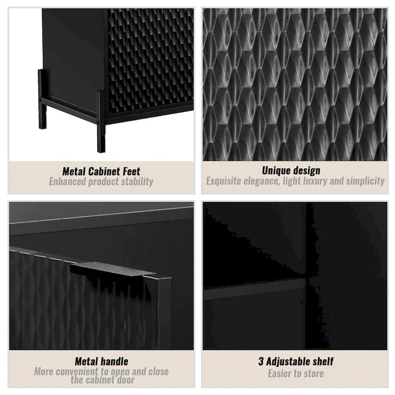 Credenza a 4 ante laccata lucida
