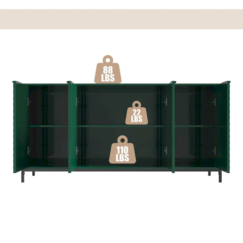 Credenza a 4 ante laccata lucida