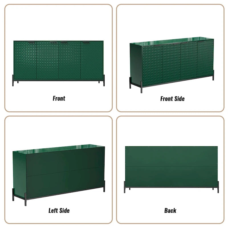 Credenza a 4 ante laccata lucida