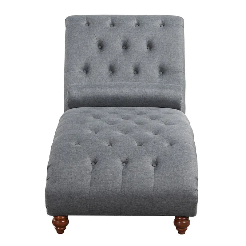 Chaise longue senza braccioli con cuscino a rullo