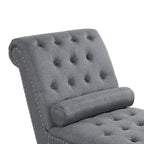 Chaise longue senza braccioli con cuscino a rullo