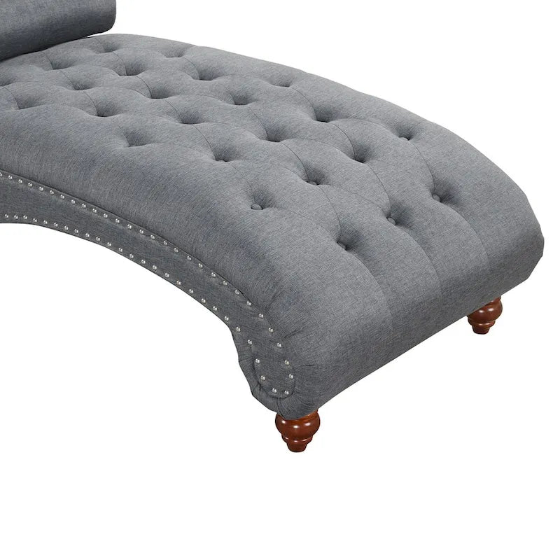 Chaise longue senza braccioli con cuscino a rullo