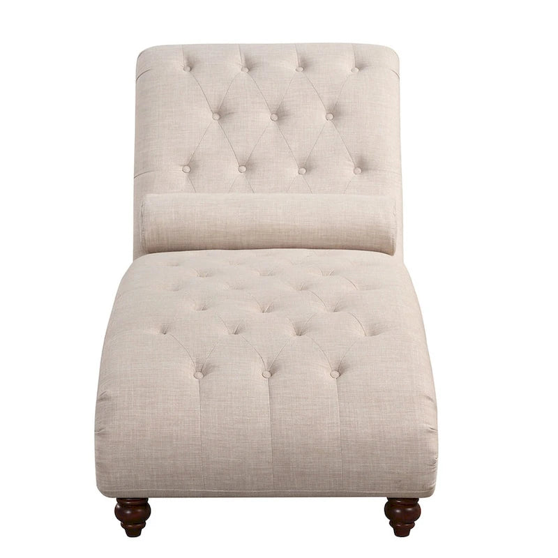 Chaise longue senza braccioli con cuscino a rullo