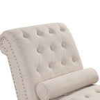 Chaise longue senza braccioli con cuscino a rullo