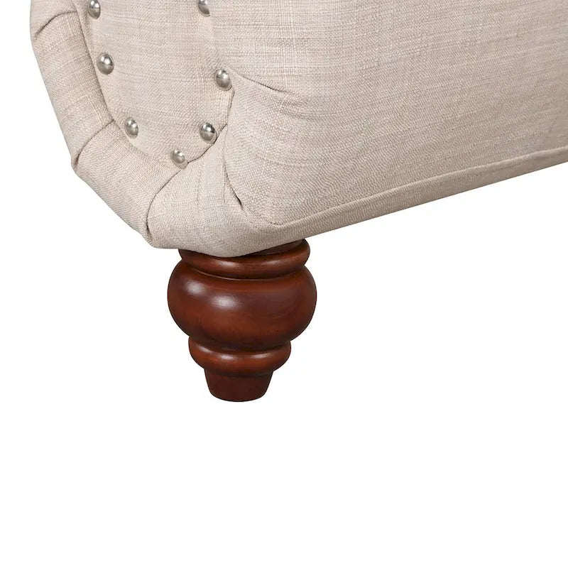 Chaise longue senza braccioli con cuscino a rullo