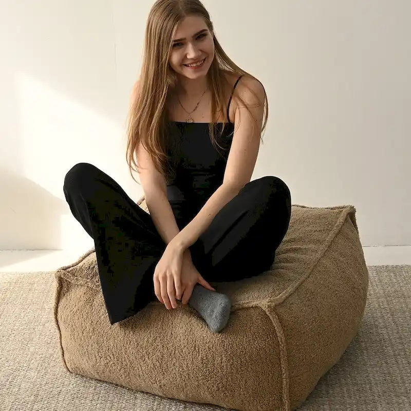 Pouf poggiapiedi a sacco 28x28 per soggiorno