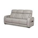 Divano reclinabile elettrico grigio con massaggio, riscaldamento e USB - 86 L x 38.5 P x 44.5 A