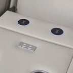 Divano reclinabile elettrico grigio con massaggio, riscaldamento e USB - 86 L x 38.5 P x 44.5 A