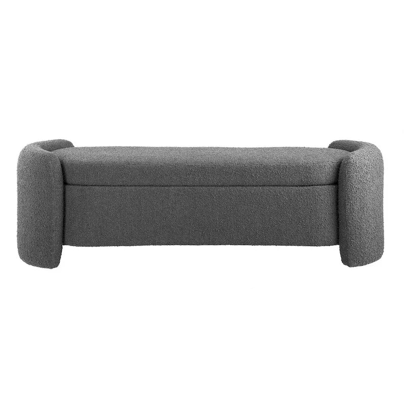 Panca Contenitore Rivestita in Bouclé