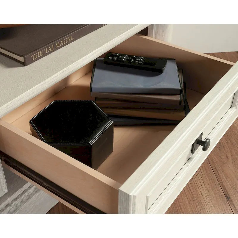 Mobile porta TV angolare con cassetti e vani portaoggetti