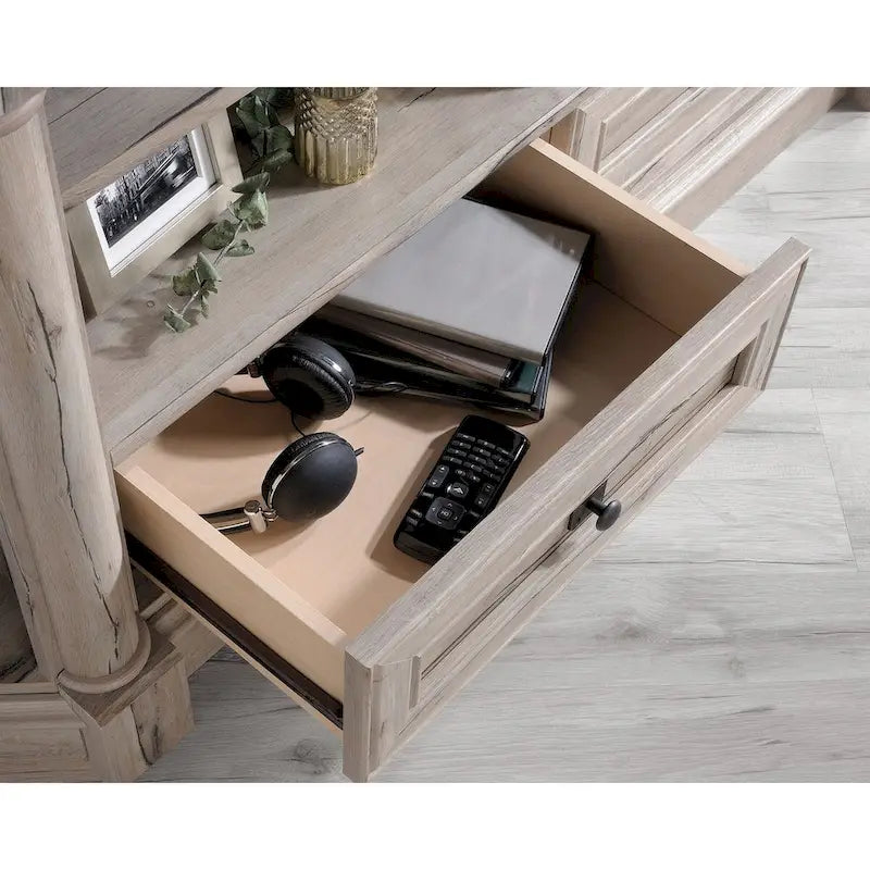Mobile porta TV angolare con cassetti e vani portaoggetti
