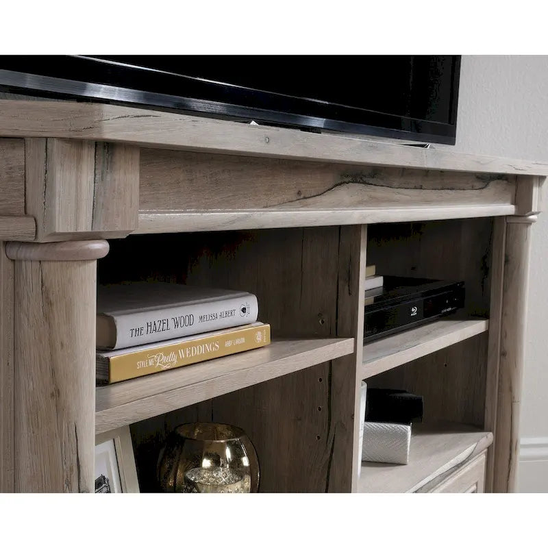 Mobile porta TV angolare con cassetti e vani portaoggetti