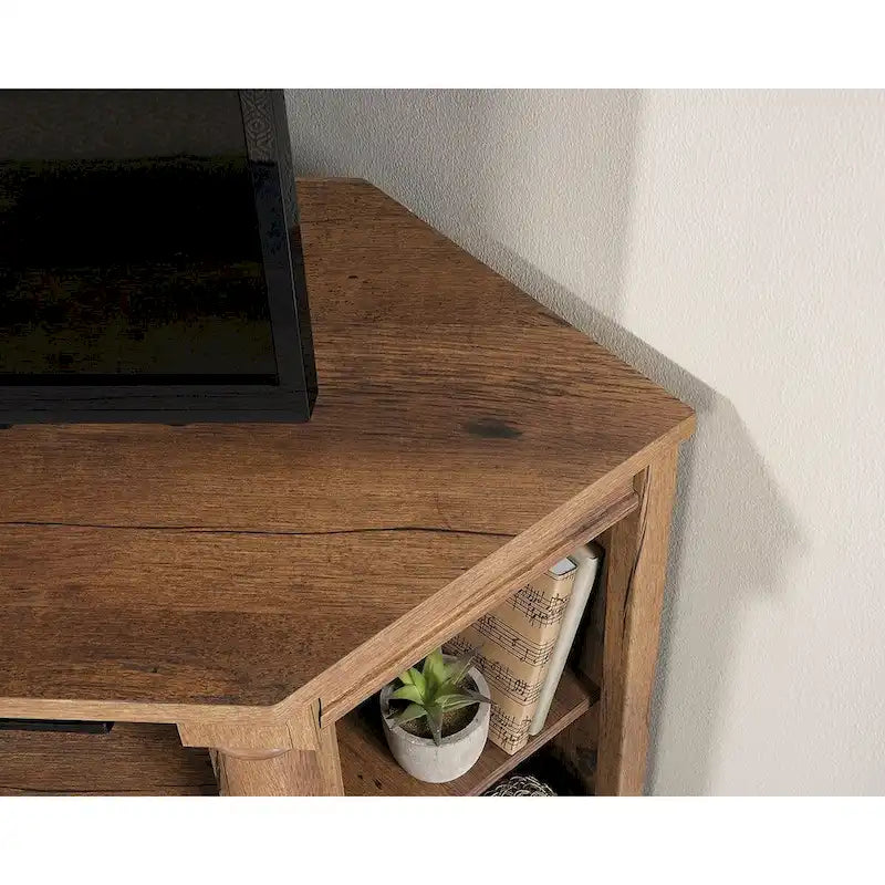 Mobile porta TV angolare con cassetti e vani portaoggetti