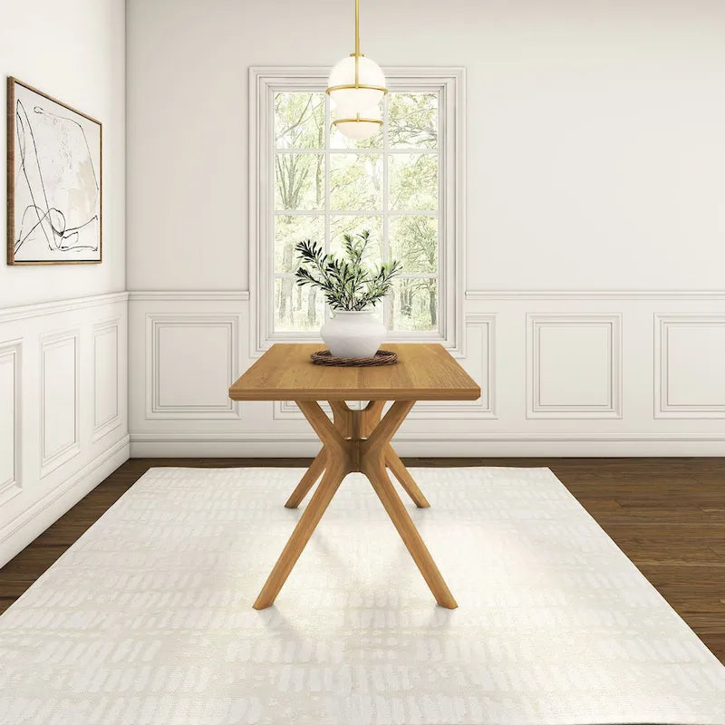 Tavolo da pranzo rettangolare con gambe incrociate - 152 cm