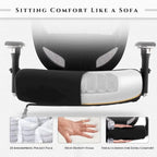 Sedia da ufficio ergonomica con sedile ampio, braccioli 4D e supporto lombare
