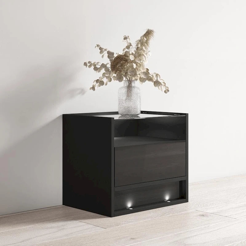 Comodino moderno con LED e cassetti