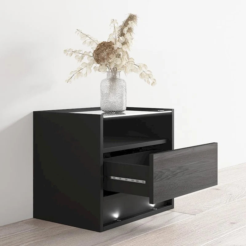 Comodino moderno con LED e cassetti